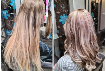 An image of a woman with nice hair