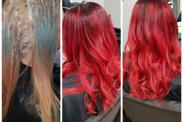 An image of a woman with nice hair